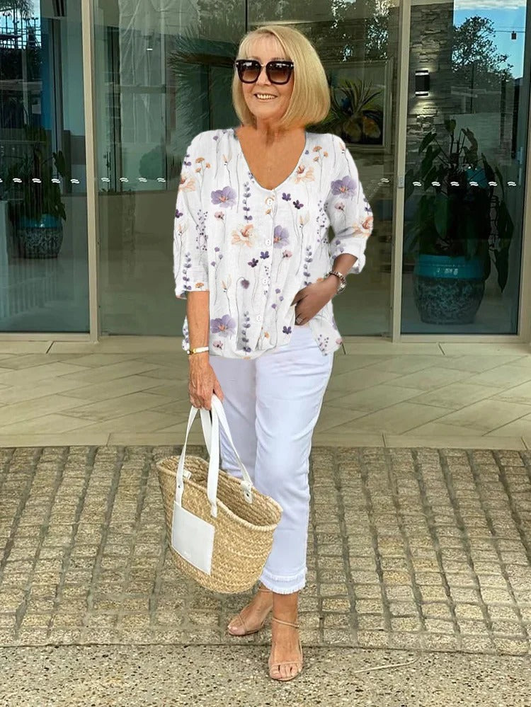 Marloes™ | Floral Elegance Blouse