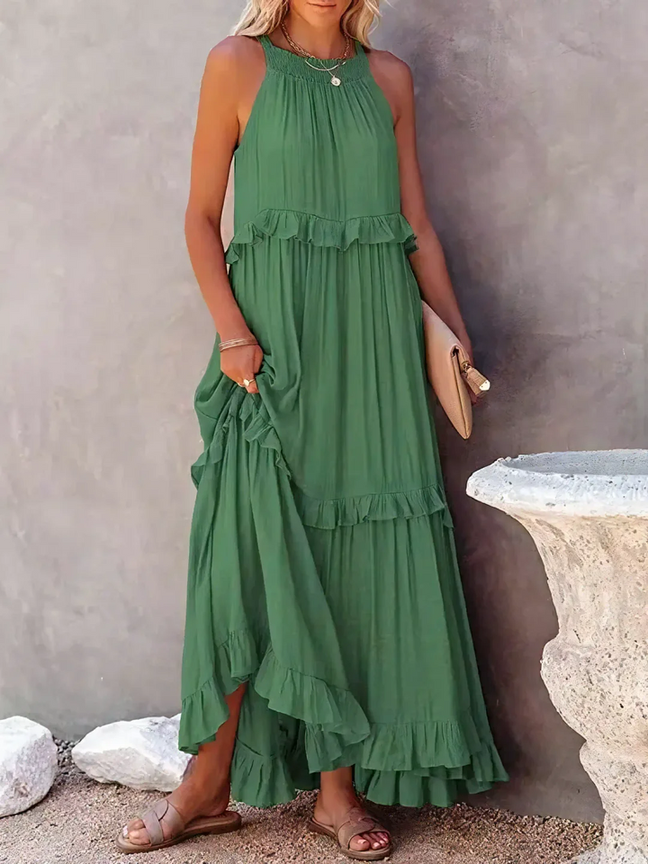 Iris | Ruffle Breeze Maxi Dress