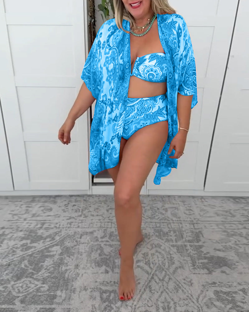 Three-Piece Vacation Swimsuit Set
