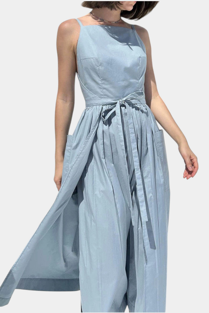 Lela | Flowing Summer Maxi Dress with Side Lace Details