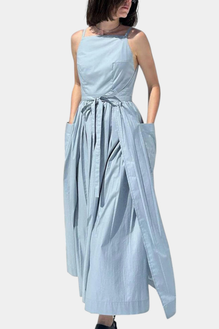 Lela | Flowing Summer Maxi Dress with Side Lace Details