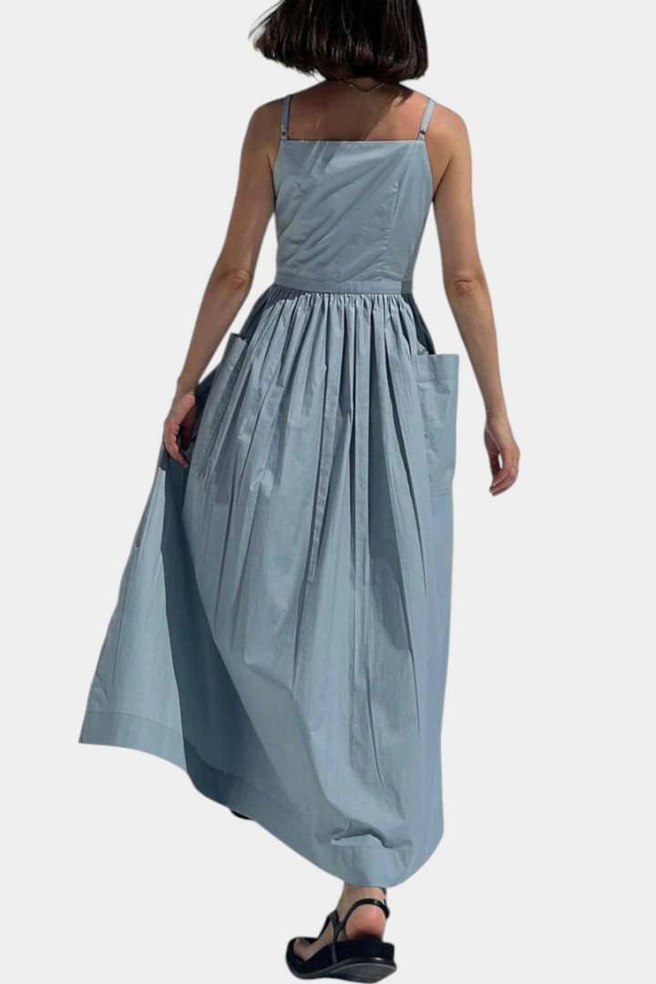 Lela | Flowing Summer Maxi Dress with Side Lace Details
