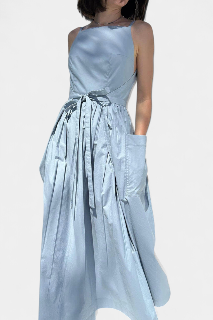 Lela | Flowing Summer Maxi Dress with Side Lace Details