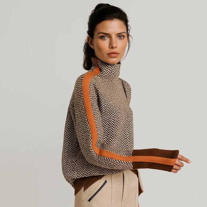 NORELLA™ High-Neck Wool Blend Sweater