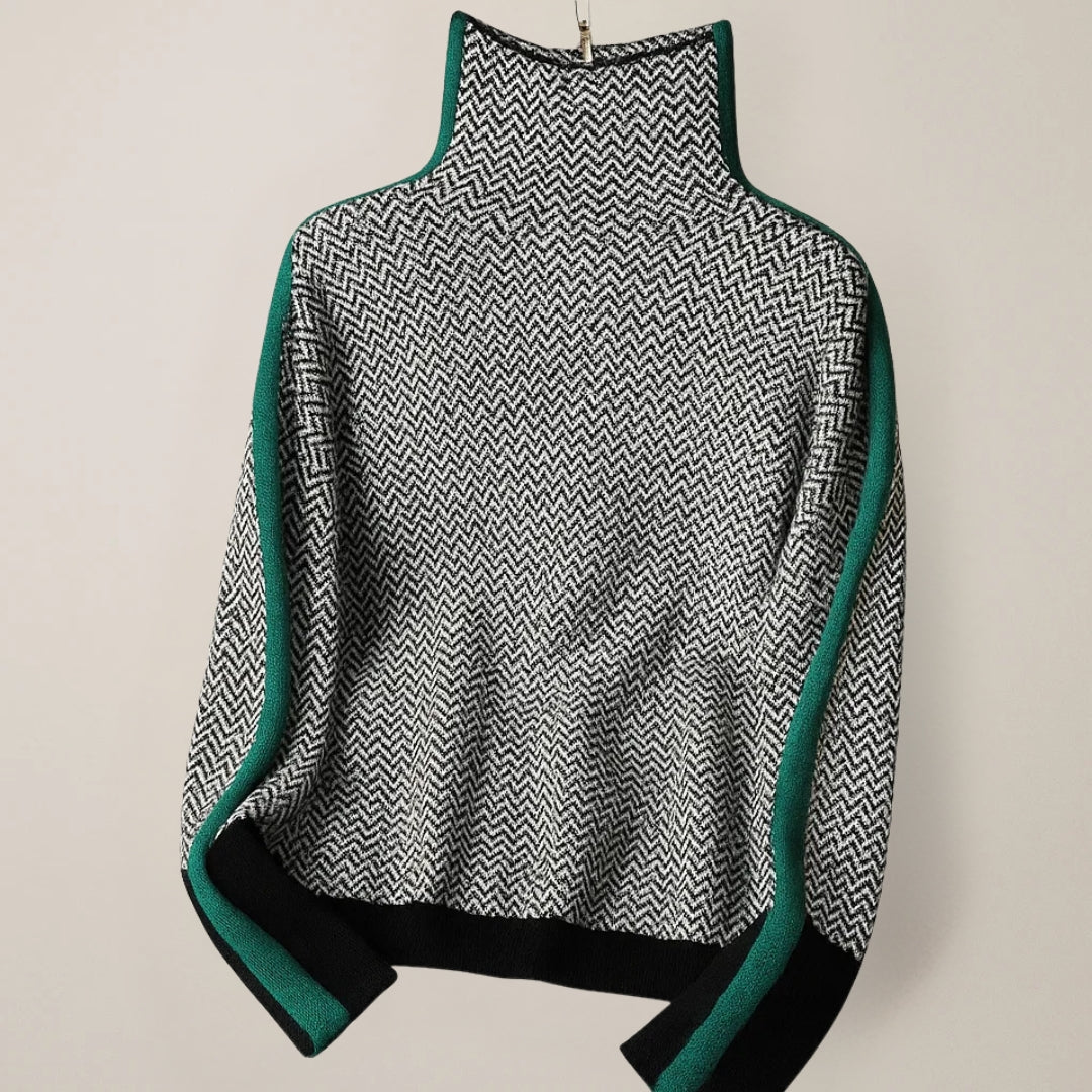 NORELLA™ High-Neck Wool Blend Sweater