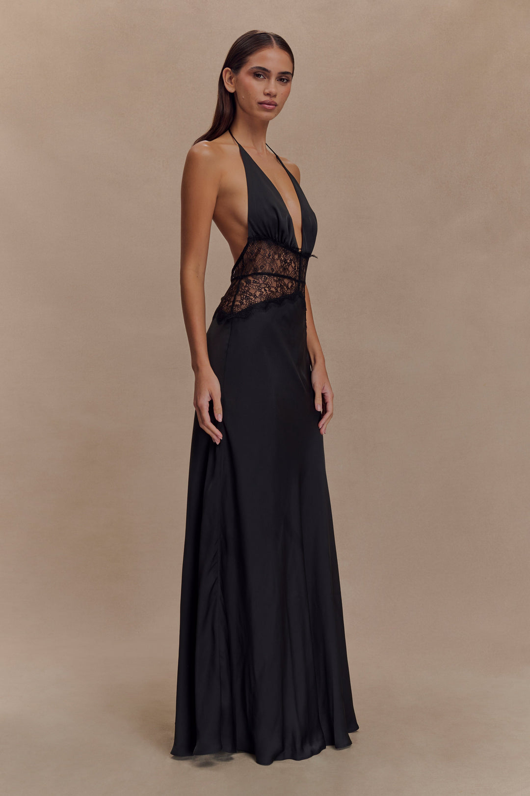 Black Lace and Satin Dresses