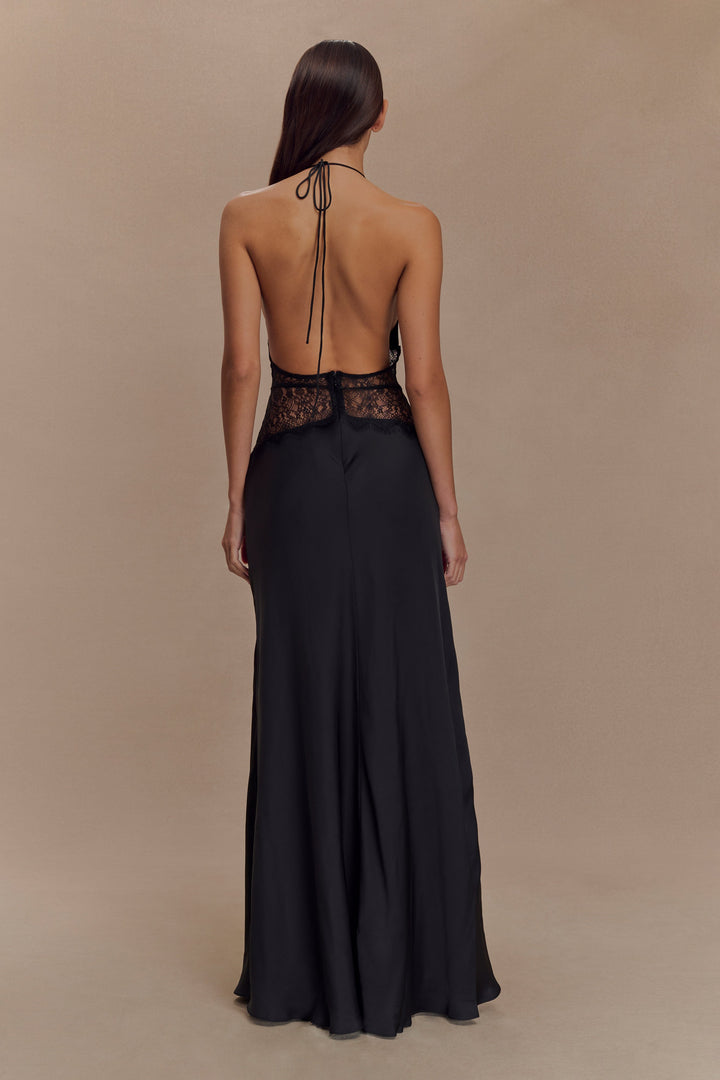 Black Lace and Satin Dresses
