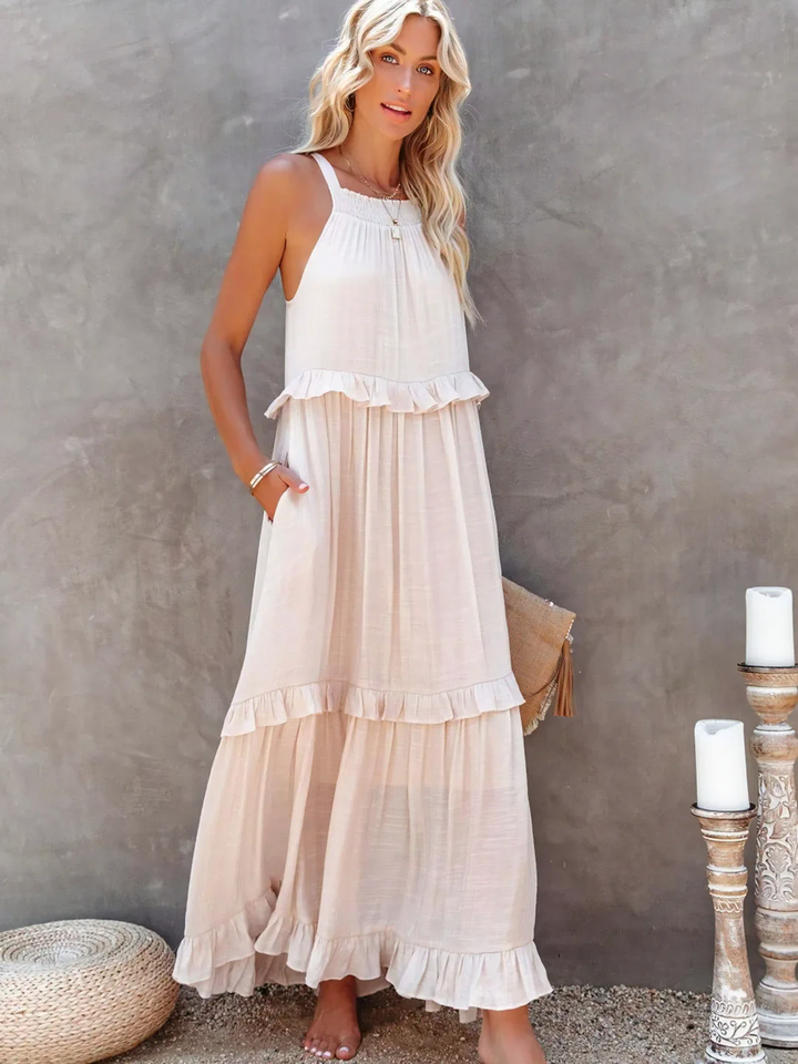 Iris | Ruffle Breeze Maxi Dress