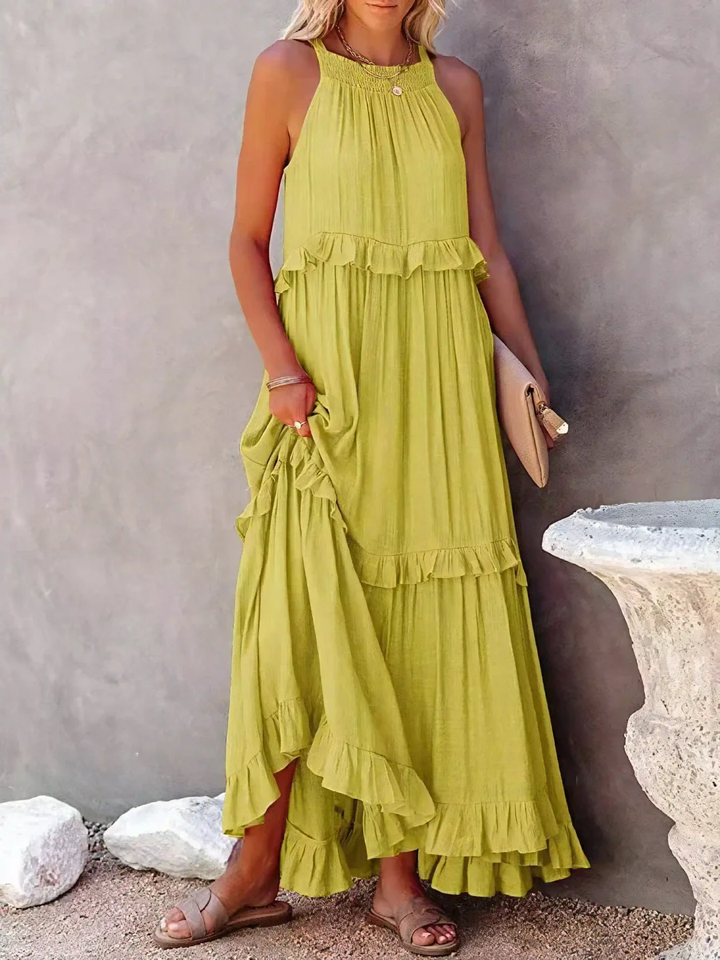 Iris | Ruffle Breeze Maxi Dress