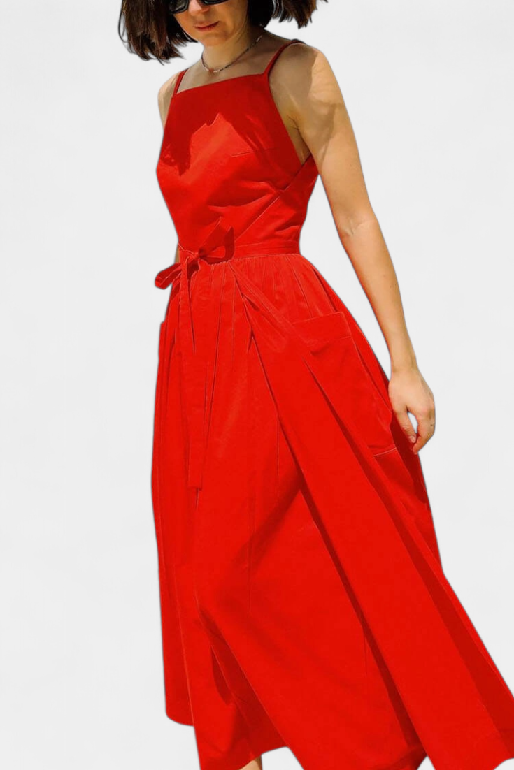 Lela | Flowing Summer Maxi Dress with Side Lace Details