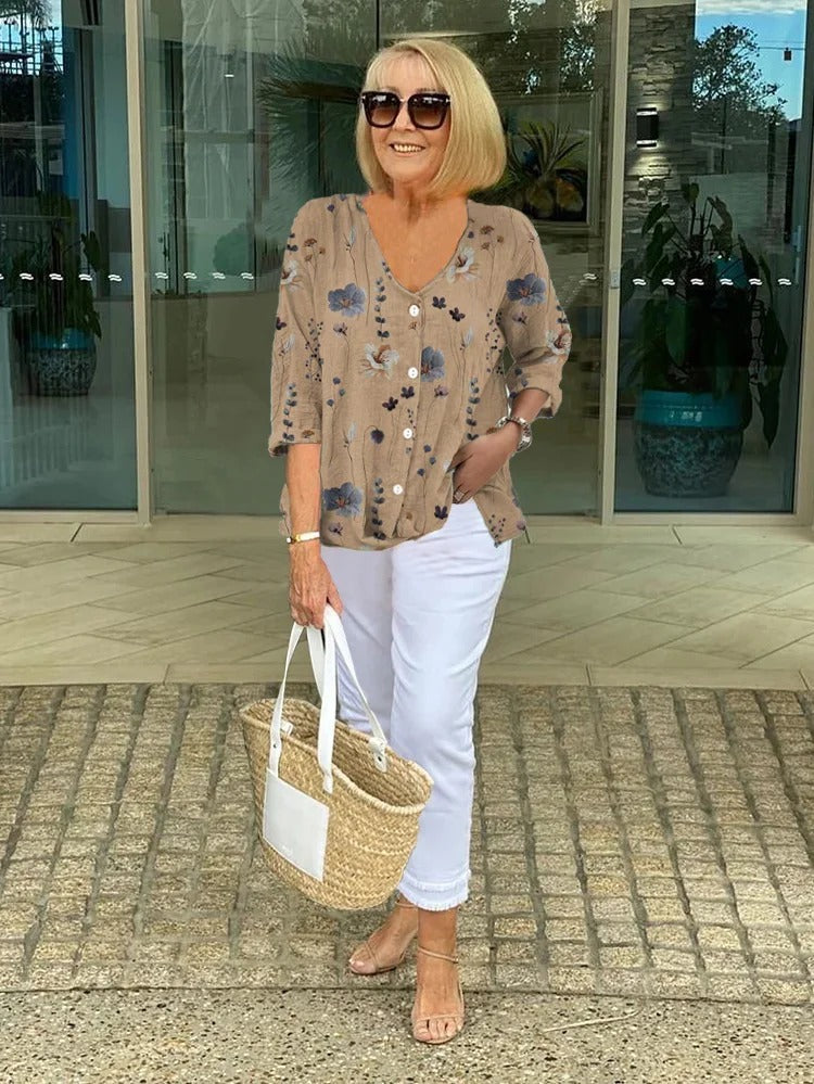 Marloes™ | Floral Elegance Blouse