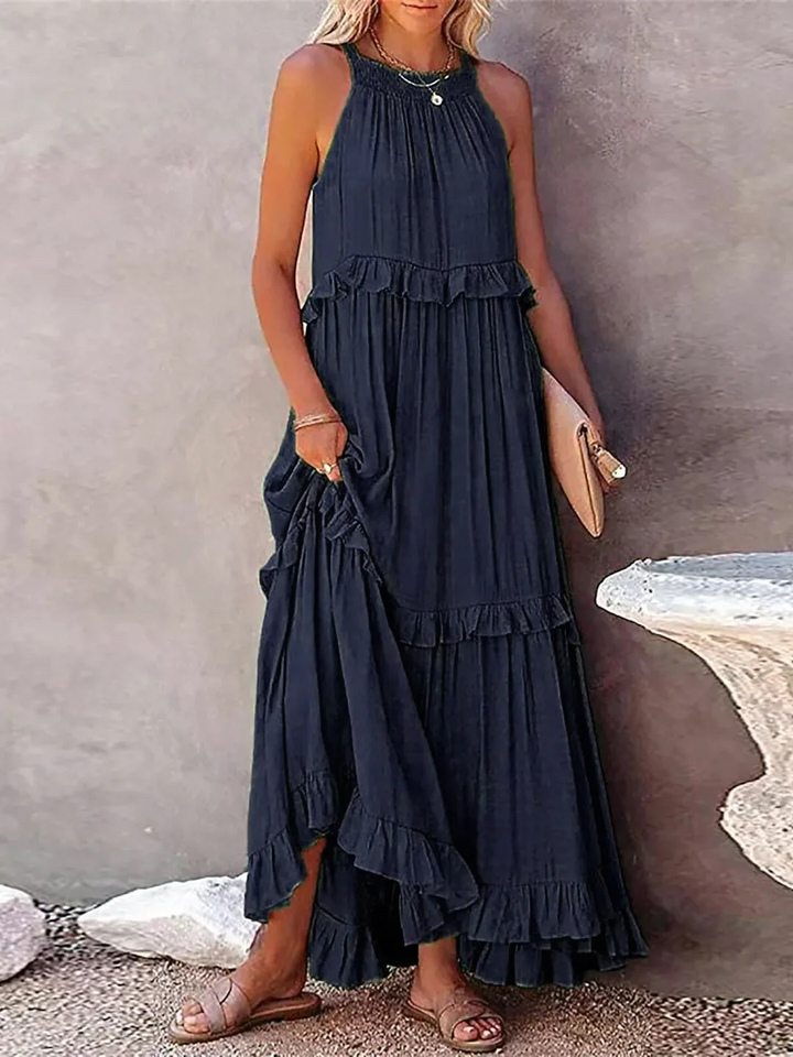 Iris | Ruffle Breeze Maxi Dress