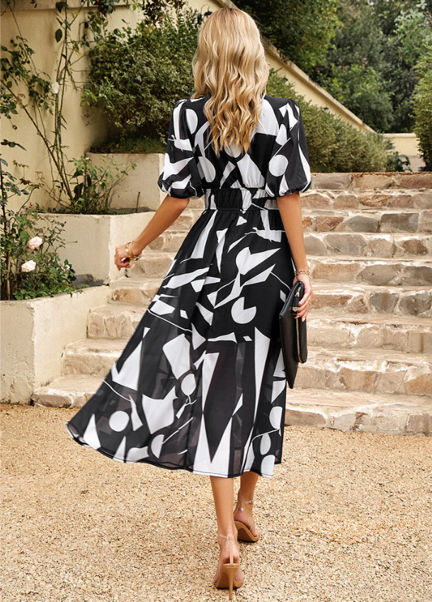 Emma | Flattering Floral Midi Dress