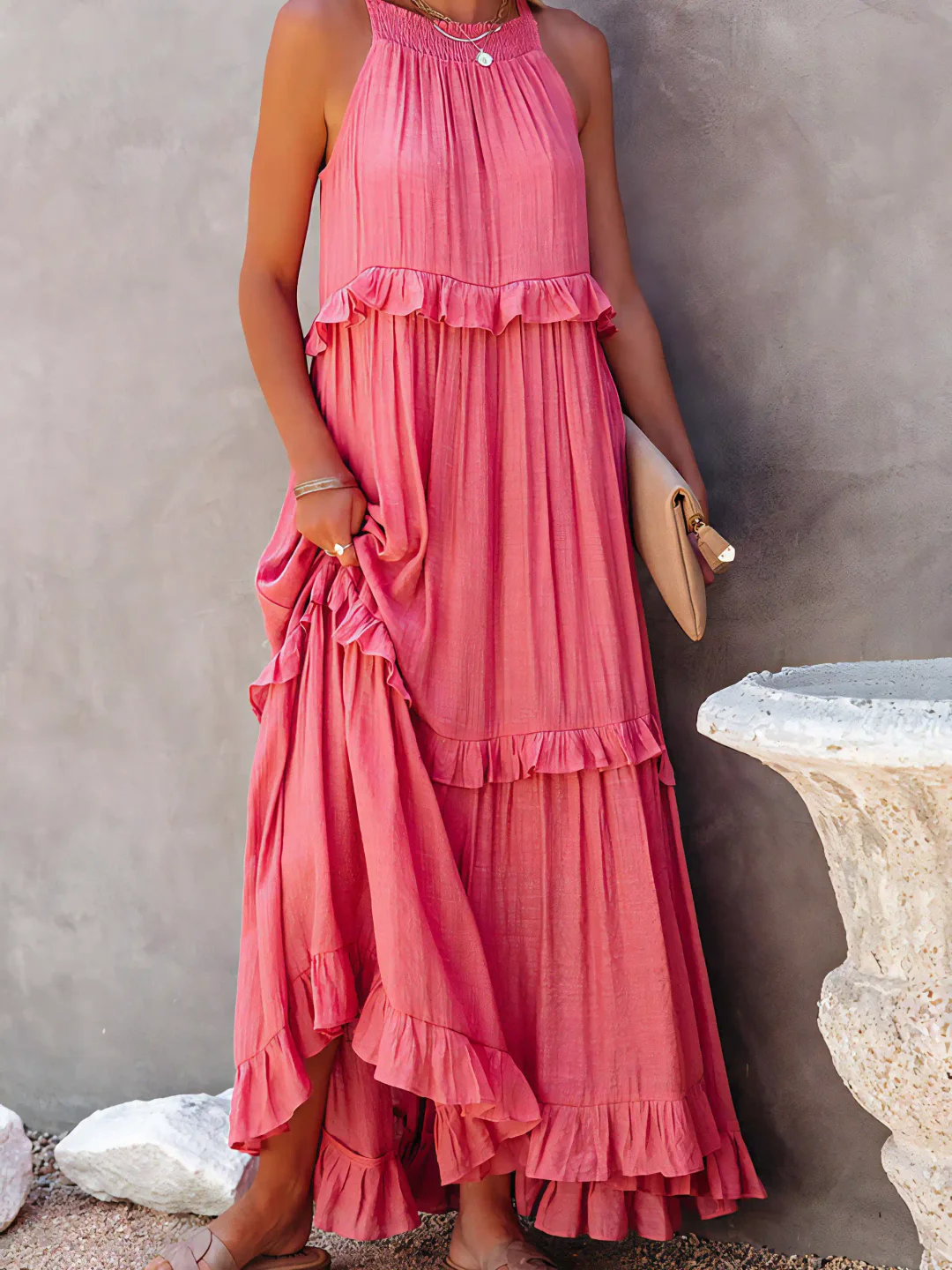 Iris | Ruffle Breeze Maxi Dress