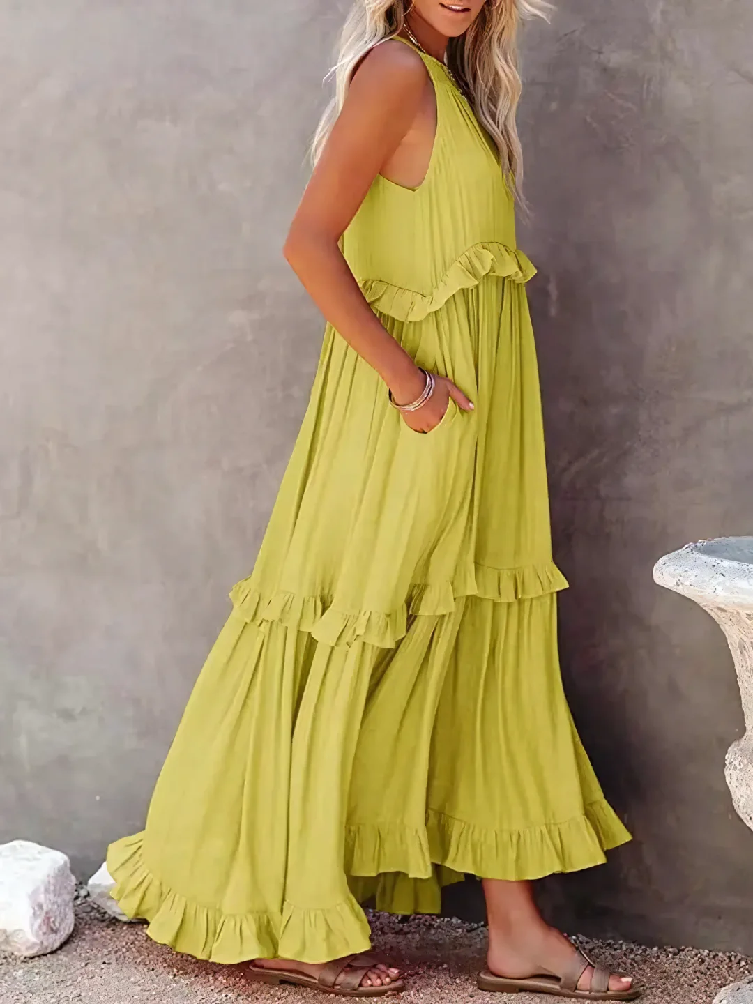 Iris | Ruffle Breeze Maxi Dress