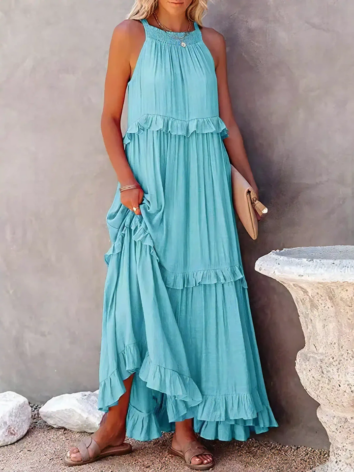 Iris | Ruffle Breeze Maxi Dress