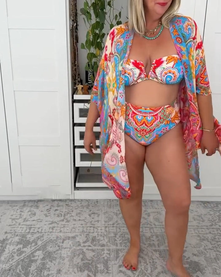 Three-Piece Vacation Swimsuit Set