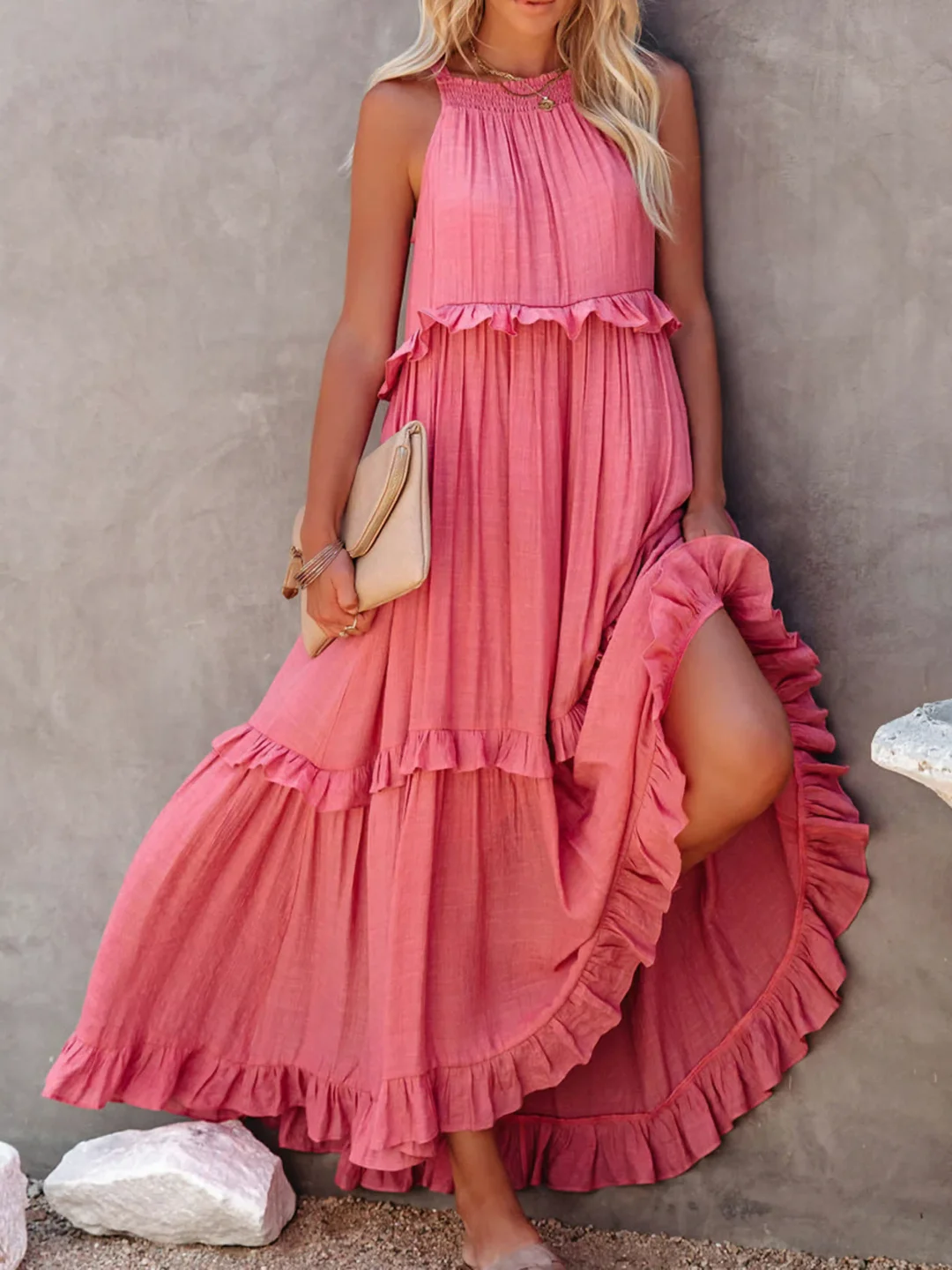 Iris | Ruffle Breeze Maxi Dress