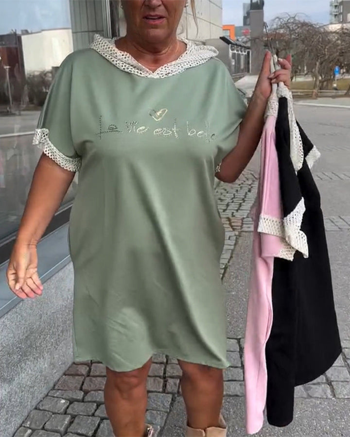 Relaxed Fit Hooded Dress