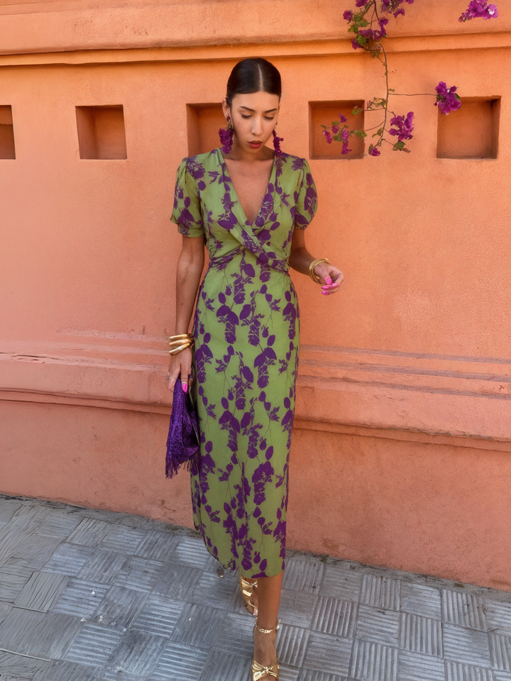 Danielle™ | Elegant Floral Midi Dress