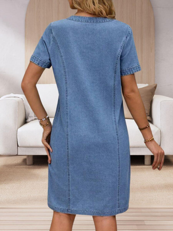 Jasmina | V-Neck Summer Denim Dress