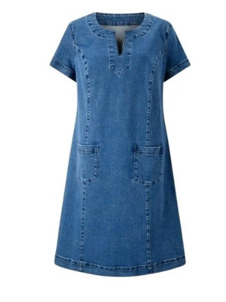 Jasmina | V-Neck Summer Denim Dress