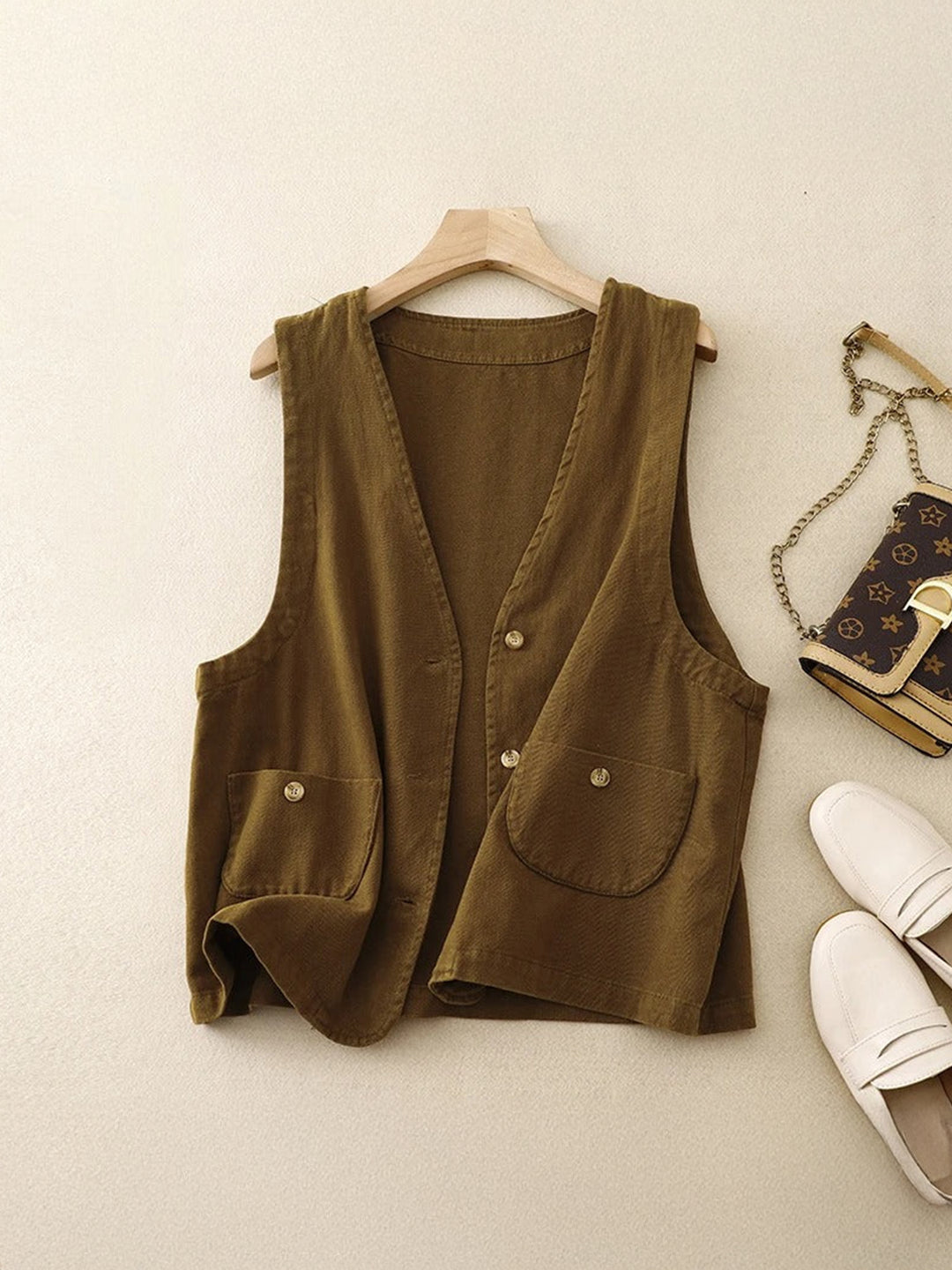 Ava Structured Linen Vest