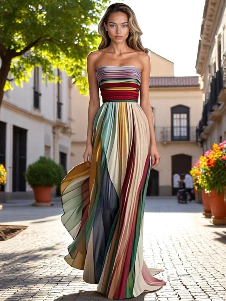 Luna | Sleeveless Dress in Colorful Style