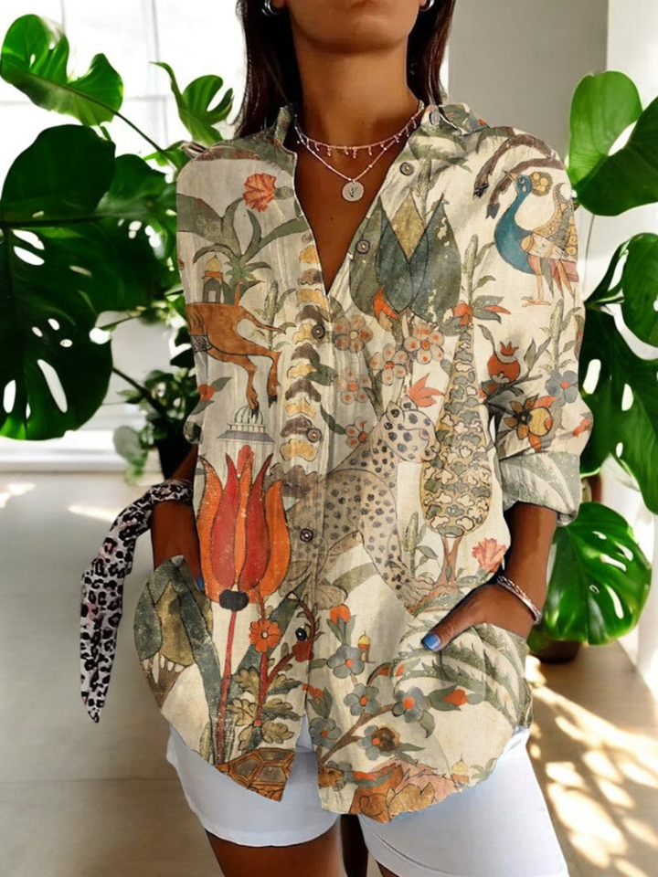 Nina | Vintage Floral Blouse