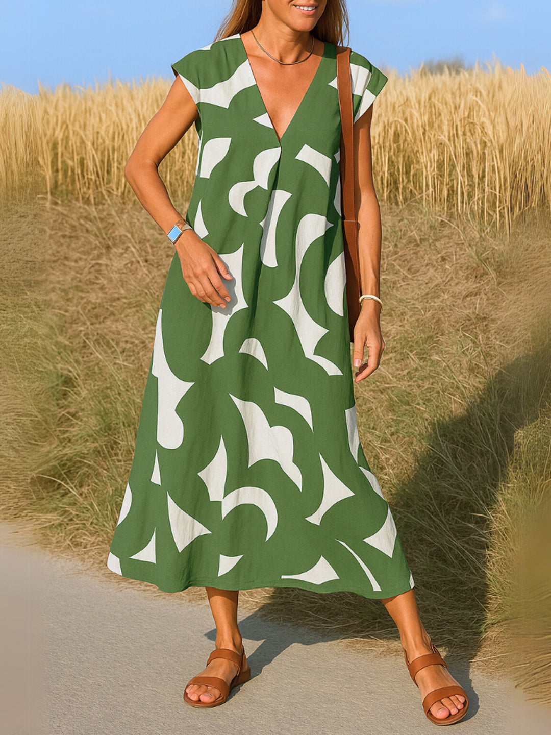 Noa | V-Neck Fluid Dress