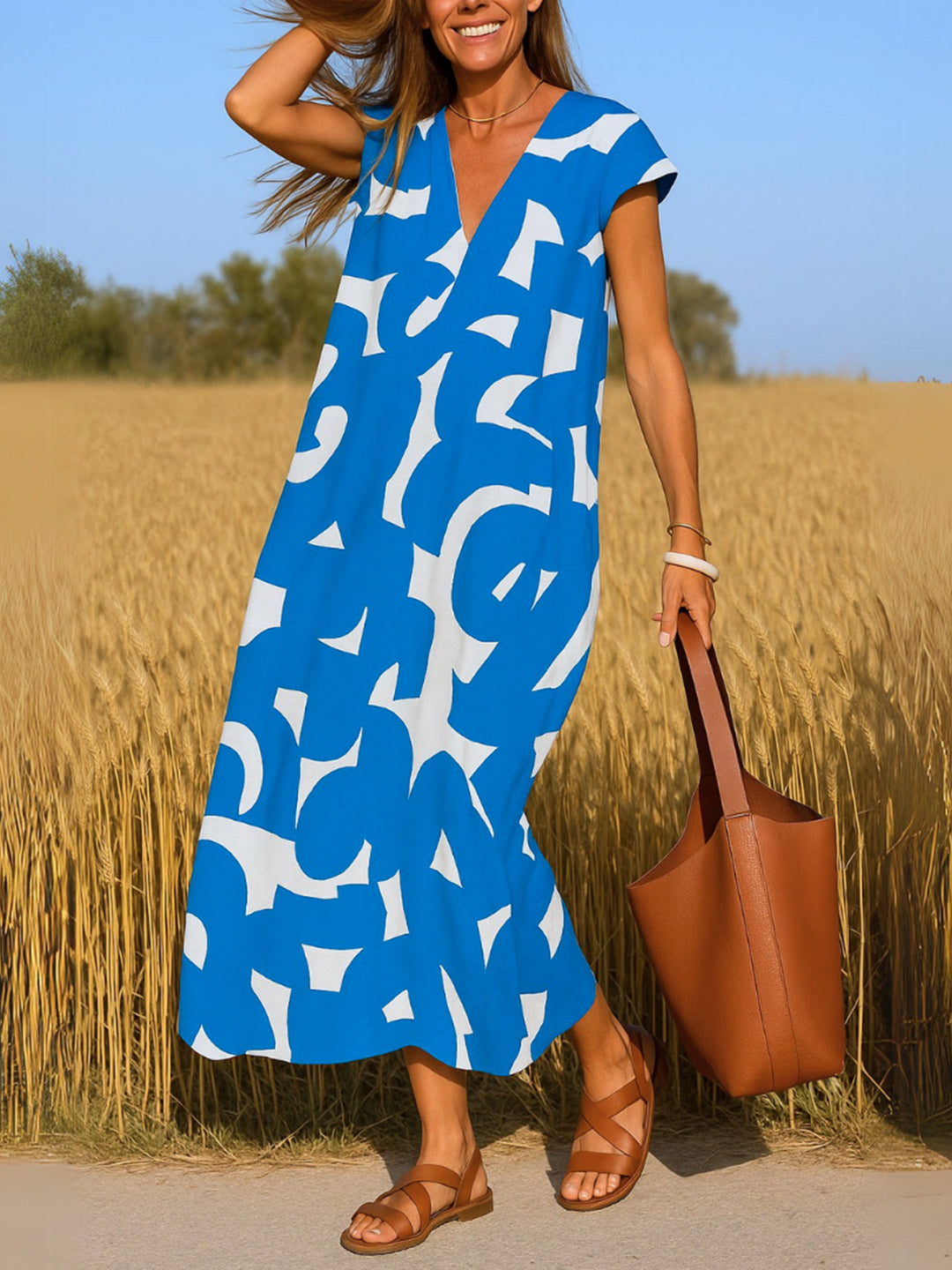 Noa | V-Neck Fluid Dress