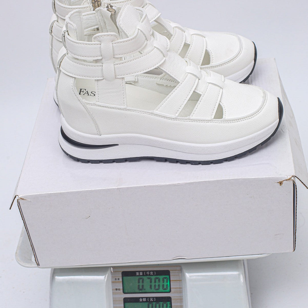 Stylish Lightweight Wedge Sandals with Convenient Side Zipper