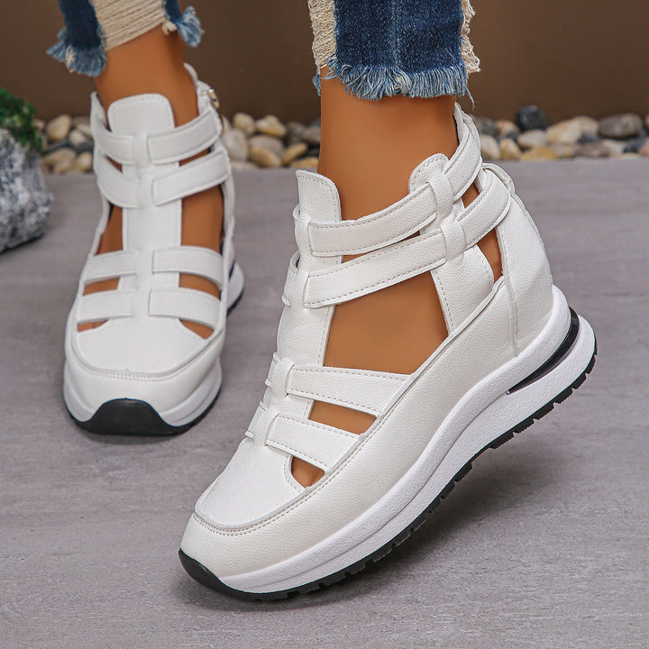 Stylish Lightweight Wedge Sandals with Convenient Side Zipper