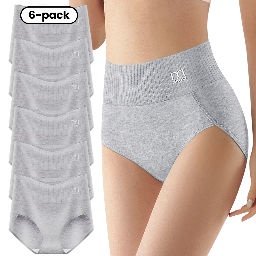 Shaplex™ – 6-Pack Breathable and Comfortable High-Waisted Panties with Tummy Control