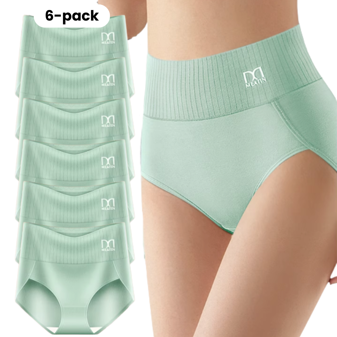 Shaplex™ – 6-Pack Breathable and Comfortable High-Waisted Panties with Tummy Control