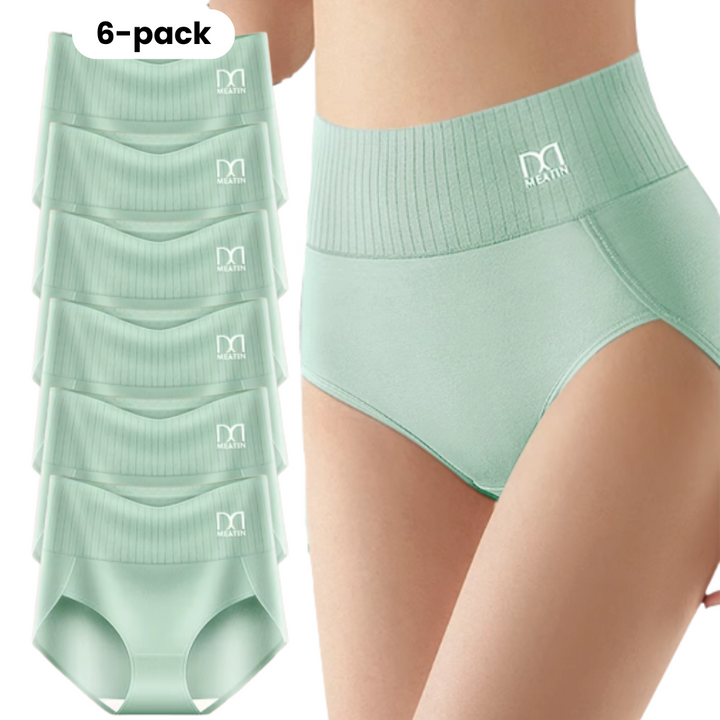 Shaplex™ – 6-Pack Breathable and Comfortable High-Waisted Panties with Tummy Control