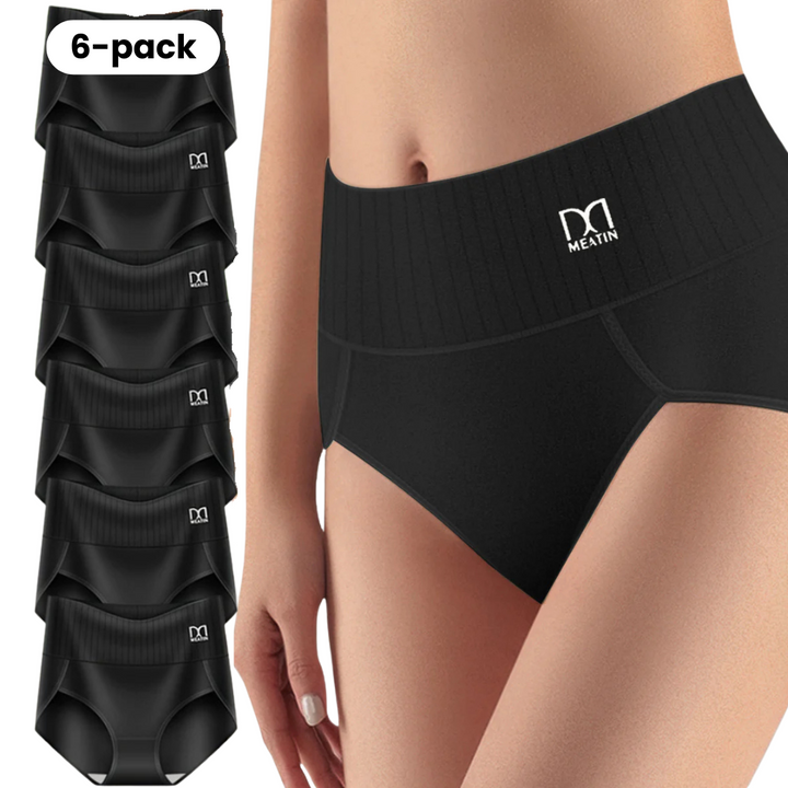 Shaplex™ – 6-Pack Breathable and Comfortable High-Waisted Panties with Tummy Control