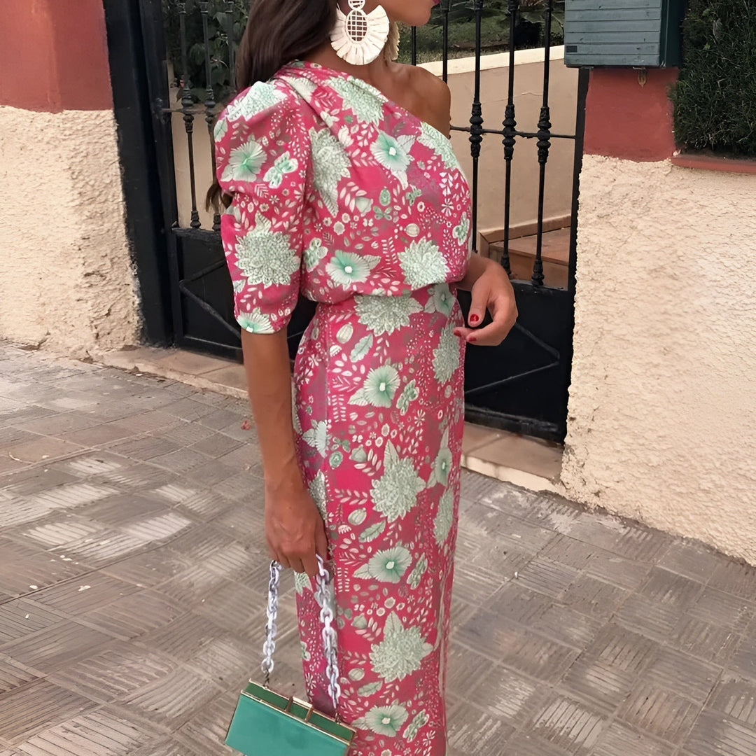 Émilie™ | Floral Print Maxi Dress