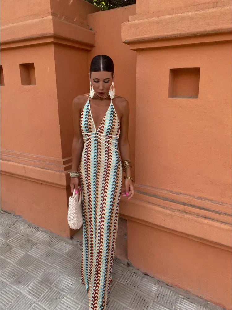 Roxanne™ | Backless Halter Neck Dress