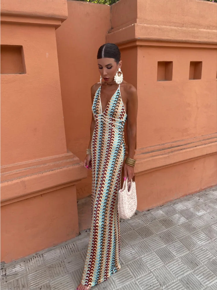 Roxanne™ | Backless Halter Neck Dress