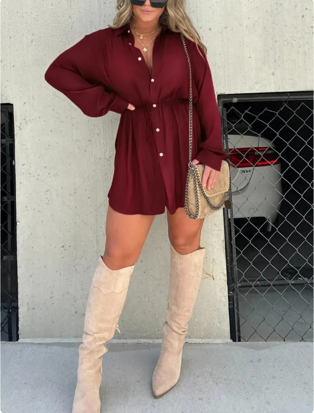 Vivian | Chic Satin Romper Dress
