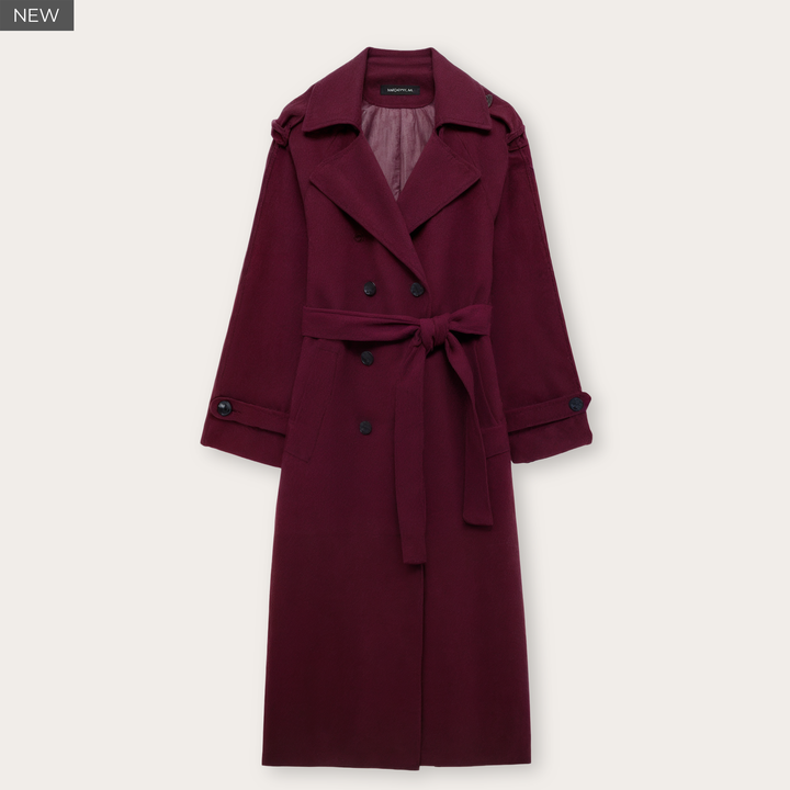 Élise Coat in Burgundy Bloom
