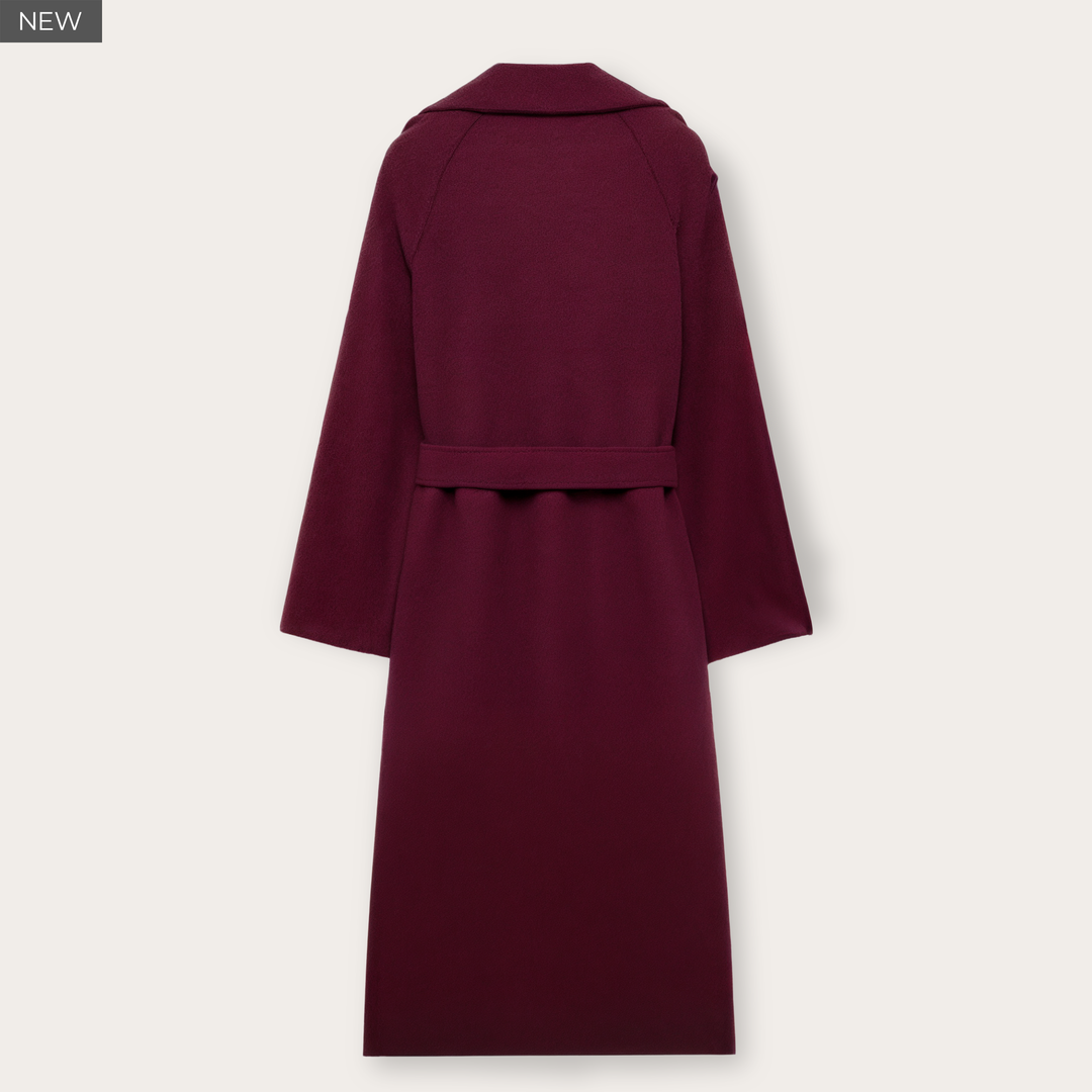 Élise Coat in Burgundy Bloom
