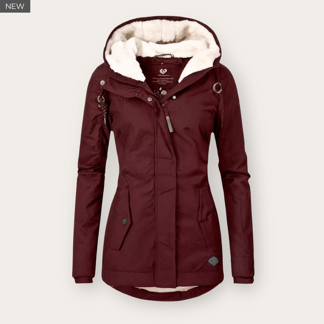 VELORA™ Waterproof Winter Jacket with Hood