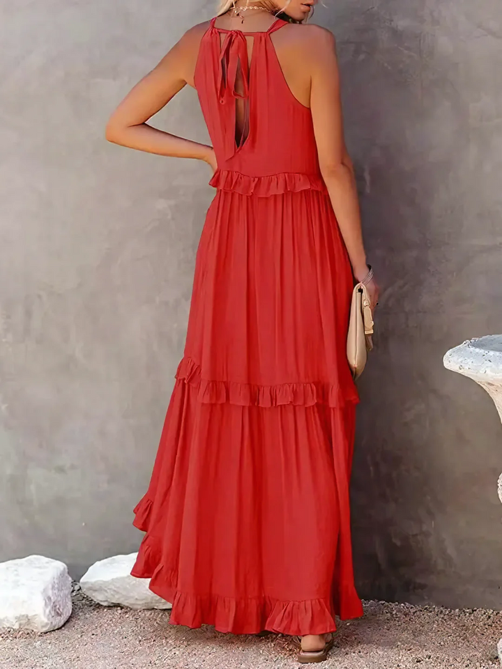 Iris | Ruffle Breeze Maxi Dress
