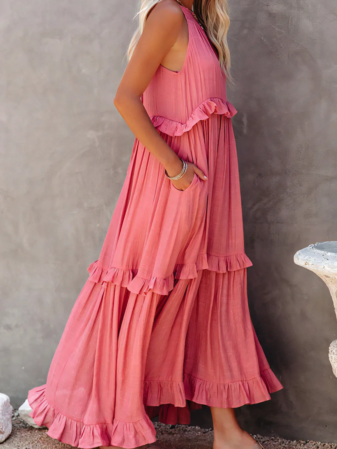 Iris | Ruffle Breeze Maxi Dress