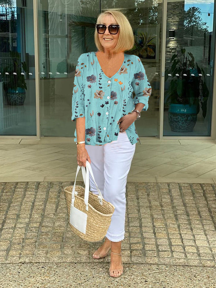 Marloes™ | Floral Elegance Blouse
