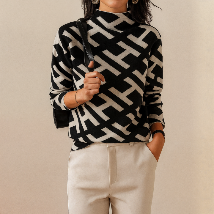 The Evana Knit – Geometric Comfort for the Winter Season