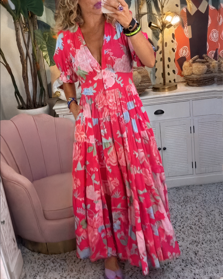 Bohemian Floral Maxi Dress by Tessa