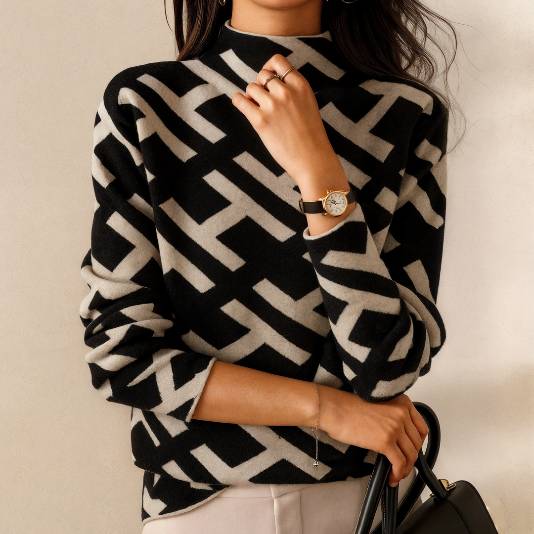 The Evana Knit – Geometric Comfort for the Winter Season